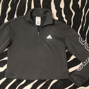 Adidas Men's Black Zip-Up Sweater